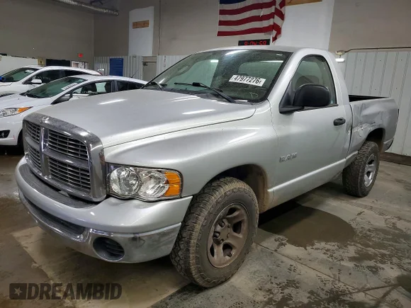 ✅ 2005 Dodge 1500 ST • VIN: 1D7HA16KX5J523872 • Lot: 47977276. Listed on Copart with 147,405 mi. Free auction sales archive from the USA and detailed vehicle history report at DreamBid. Image 1.