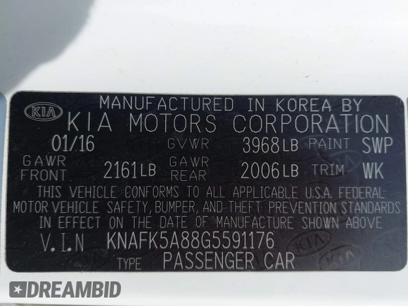 ✅ 2016 Kia Forte LX • VIN: KNAFK5A88G5591176 • Lot: 44684018. Wystawiony na IAAI z przebiegiem 85 015 mil. Bezpłatny archiwum sprzedaży aukcyjnych z USA i szczegółowy raport historii pojazdu na DreamBid. Zdjęcie 9.