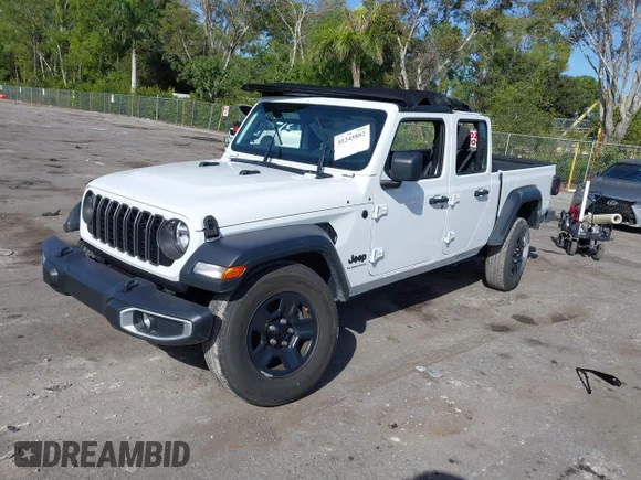 ✅ 2024 Jeep Gladiator Willys • VIN: 1C6HJTAG8RL124873 • Lot: 41245882. Wystawiony na IAAI z przebiegiem 6 210 mil. Bezpłatny archiwum sprzedaży aukcyjnych z USA i szczegółowy raport historii pojazdu na DreamBid. Zdjęcie 2.