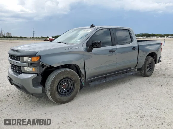 ✅ 2021 Chevrolet Silverado 1500 Custom • VIN: 1GCPWBEH8MZ119388 • Лот: 69676945. Опубликован ранее на Copart с пробегом 33 182 миль. Бесплатный доступ к архиву аукционных продаж из США и подробный отчёт об истории автомобиля на DreamBid. Изображение 1.