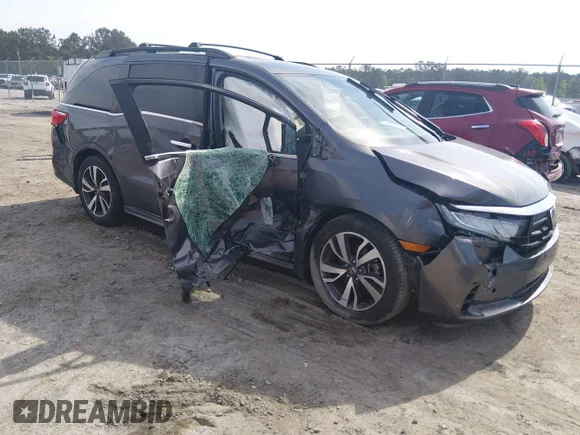 ✅ 2022 Honda Odyssey Touring • VIN: 5FNRL6H82NB027219 • Lot: 45038194. Wystawiony na IAAI z przebiegiem Nie podano. Bezpłatny archiwum sprzedaży aukcyjnych z USA i szczegółowy raport historii pojazdu na DreamBid. Zdjęcie 1.