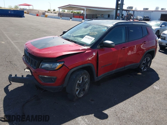 ✅ 2018 Jeep Compass Trailhawk • VIN: 3C4NJDDB7JT129895 • Lot: 44710219. Listed on IAAI with 103,826 mi. Free auction sales archive from the USA and detailed vehicle history report at DreamBid. Image 2.