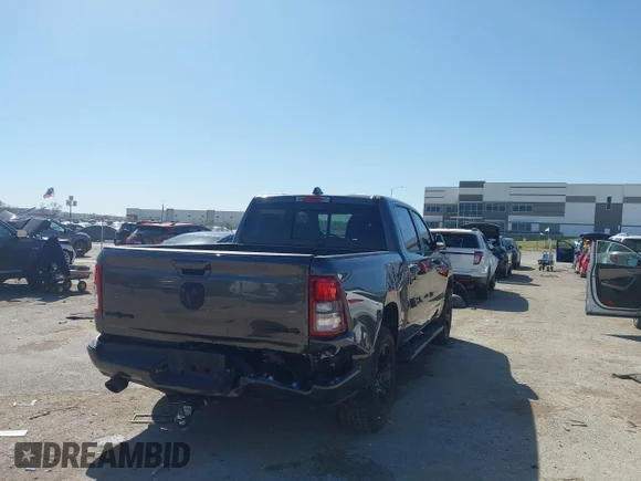 ✅ 2021 Ram 1500 Big Horn • VIN: 1C6SRFFT6MN552959 • Lot: 44611083. Listed on IAAI with 105,638 mi. Free auction sales archive from the USA and detailed vehicle history report at DreamBid. Image 4.