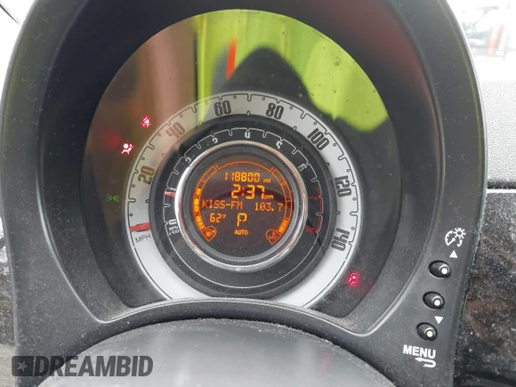 ✅ 2015 FIAT 500 Pop • VIN: 3C3CFFAR7FT753472 • Lot: 43300097. Listed on IAAI with 118,800 mi. Free auction sales archive from the USA and detailed vehicle history report at DreamBid. Image 7.