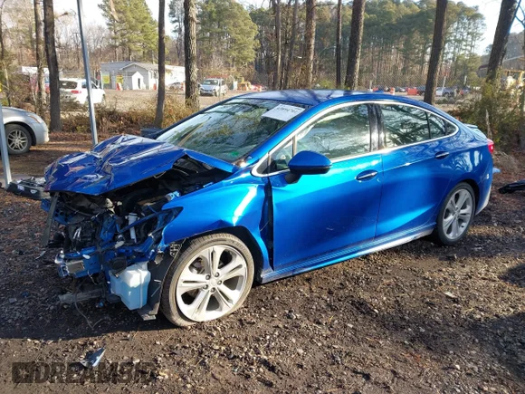 ✅ 2017 Chevrolet Cruze Premier • VIN: 1G1BF5SM1H7199480 • Lot: 43894701. Listed on IAAI with 91,880 mi. Free auction sales archive from the USA and detailed vehicle history report at DreamBid. Image 2.