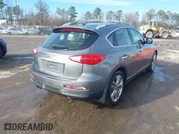✅ 2012 Infiniti EX Journey • VIN: JN1AJ0HR9CM450377 • Lot: 44436061. Listed on IAAI with 172,169 mi. Free auction sales archive from the USA and detailed vehicle history report at DreamBid. Image 4.