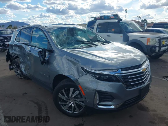 ✅ 2023 Chevrolet Equinox Premier • VIN: 3GNAXXEG9PL228047 • Lot: 44409983. Listed on IAAI with 8,734 mi. Free auction sales archive from the USA and detailed vehicle history report at DreamBid. Image 1.