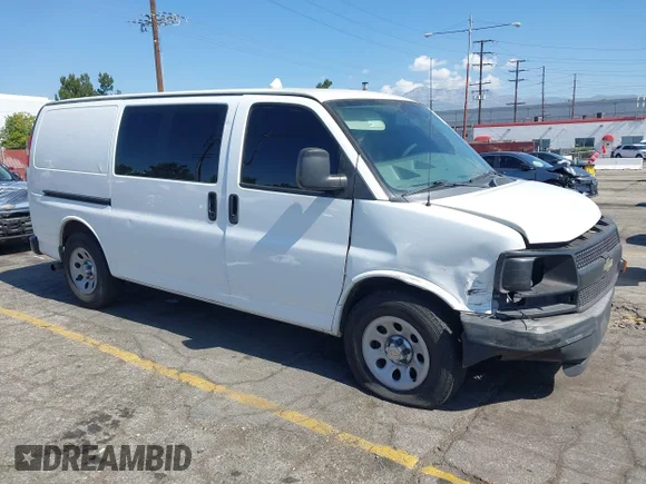 ✅ 2013 Chevrolet Express Cargo • VIN: 1GCSGAFX1D1158135 • Lot: 45615088. Listed on IAAI with 234,751 mi. Free auction sales archive from the USA and detailed vehicle history report at DreamBid. Image 1.