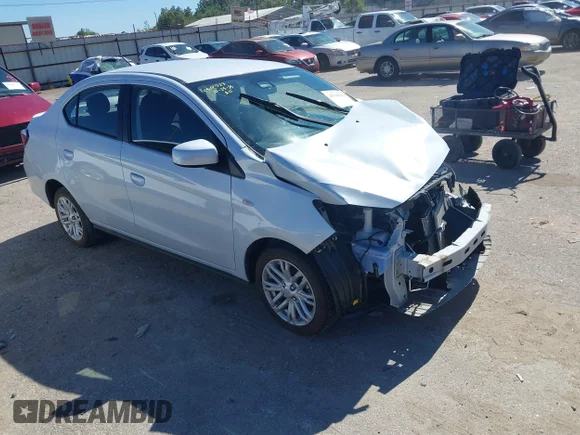 ✅ 2023 Mitsubishi Mirage ES • VIN: ML32FUFJ4PHF06317 • Лот: 43568111. Опубликован ранее на IAAI с пробегом 6 585 миль. Бесплатный доступ к архиву аукционных продаж из США и подробный отчёт об истории автомобиля на DreamBid. Изображение 1.