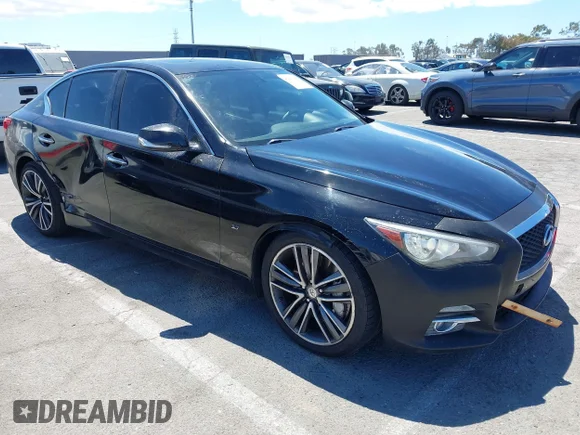 ✅ 2015 Infiniti Q50 Premium • VIN: JN1BV7APXFM345880 • Lot: 45243388. Listed on IAAI with 168,356 mi. Free auction sales archive from the USA and detailed vehicle history report at DreamBid. Image 1.