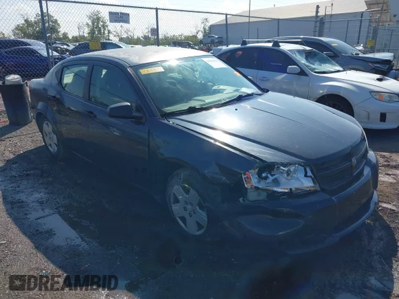 ✅ 2008 Dodge Avenger SE • VIN: 1B3LC46K48N180975 • Lot: 43322112. Listed on IAAI with Not provided. Free auction sales archive from the USA and detailed vehicle history report at DreamBid. Image 1.