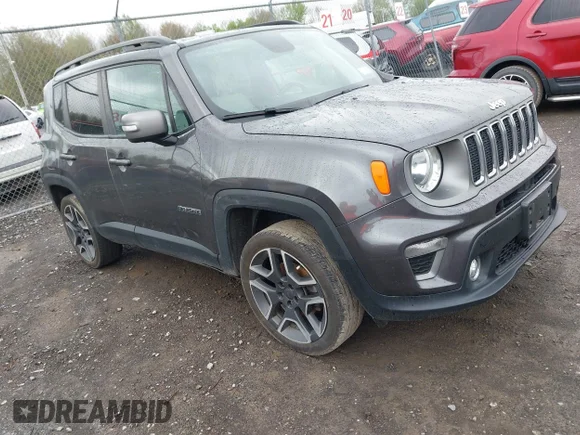 ✅ 2019 Jeep Renegade Limited • VIN: ZACNJBD18KPJ93977 • Lot: 44977406. Listed on IAAI with 115,563 mi. Free auction sales archive from the USA and detailed vehicle history report at DreamBid. Image 1.