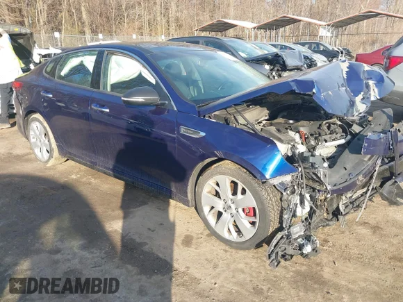 ✅ 2018 Kia Optima SX • VIN: 5XXGW4L23JG194427 • Lot: 44577016. Listed on IAAI with 130,579 mi. Free auction sales archive from the USA and detailed vehicle history report at DreamBid. Image 1.