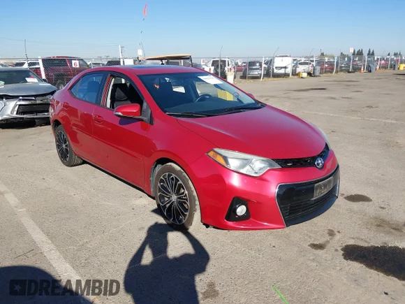 ✅ 2014 Toyota Corolla LE • VIN: 5YFBURHE5EP086484 • Lot: 44625230. Listed on IAAI with 110,941 mi. Free auction sales archive from the USA and detailed vehicle history report at DreamBid. Image 1.