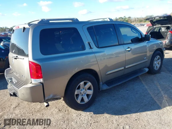 ✅ 2006 Nissan Armada SE • VIN: 5N1AA08A76N720398 • Lot: 44385343. Wystawiony na IAAI z przebiegiem 211 902 mil. Bezpłatny archiwum sprzedaży aukcyjnych z USA i szczegółowy raport historii pojazdu na DreamBid. Zdjęcie 4.