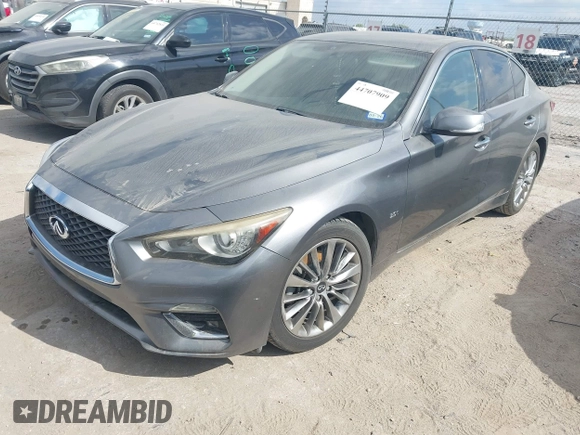 ✅ 2018 Infiniti Q50 Luxe • VIN: JN1EV7AP1JM356241 • Лот: 44707909. Опубликован ранее на IAAI с пробегом 134 924 миль. Бесплатный доступ к архиву аукционных продаж из США и подробный отчёт об истории автомобиля на DreamBid. Изображение 2.