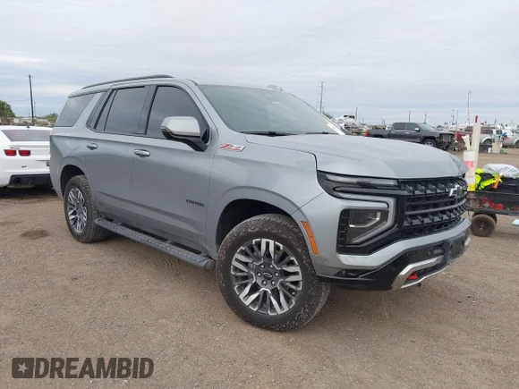 ✅ 2025 Chevrolet Tahoe Z71 • VIN: 1GNS6PRDXSR228132 • Lot: 44041365. Listed on IAAI with 22,979 mi. Free auction sales archive from the USA and detailed vehicle history report at DreamBid. Image 1.