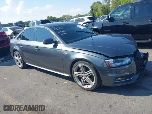 ✅ 2015 Audi S4 Premium Plus • VIN: WAUBGAFL1FA119820 • Lot: 43118885. Listed on IAAI with 72,805 mi. Free auction sales archive from the USA and detailed vehicle history report at DreamBid. Image 1.