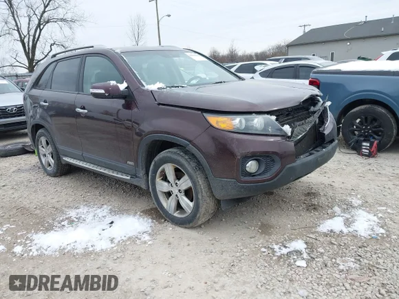 ✅ 2012 Kia Sorento EX • VIN: 5XYKUCA63CG261249 • Lot: 44620420. Listed on IAAI with 201,918 mi. Free auction sales archive from the USA and detailed vehicle history report at DreamBid. Image 1.