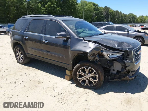 ✅ 2014 GMC Acadia SLT • VIN: 1GKKRRKD4EJ132591 • Lot: 45118194. Listed on IAAI with 256,660 mi. Free auction sales archive from the USA and detailed vehicle history report at DreamBid. Image 1.