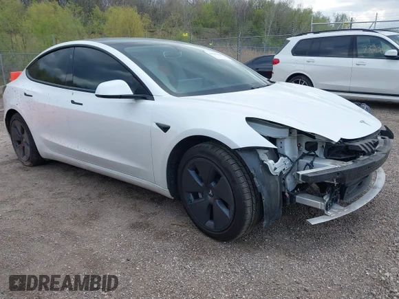 ✅ 2021 Tesla Model 3 Standard Range Plus • VIN: 5YJ3E1EAXMF989616 • Lot: 44913468. Listed on IAAI with 53,112 mi. Free auction sales archive from the USA and detailed vehicle history report at DreamBid. Image 1.