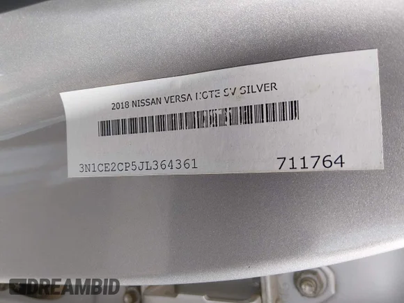 ✅ 2018 Nissan Note SV • VIN: 3N1CE2CP5JL364361 • Лот: 45114107. Опубликован ранее на IAAI с пробегом 137 554 миль. Бесплатный доступ к архиву аукционных продаж из США и подробный отчёт об истории автомобиля на DreamBid. Изображение 9.