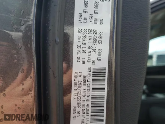 ✅ 2020 Dodge Durango SXT Plus • VIN: 1C4RDJAG2LC221602 • Lot: 40858113. Listed on Copart with 36,246 mi. Free auction sales archive from the USA and detailed vehicle history report at DreamBid. Image 14.