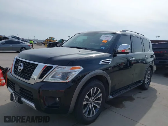 ✅ 2018 Nissan Armada Platinum • VIN: JN8AY2ND3J9050428 • Lot: 41569768. Wystawiony na IAAI z przebiegiem 128 904 mil. Bezpłatny archiwum sprzedaży aukcyjnych z USA i szczegółowy raport historii pojazdu na DreamBid. Zdjęcie 2.