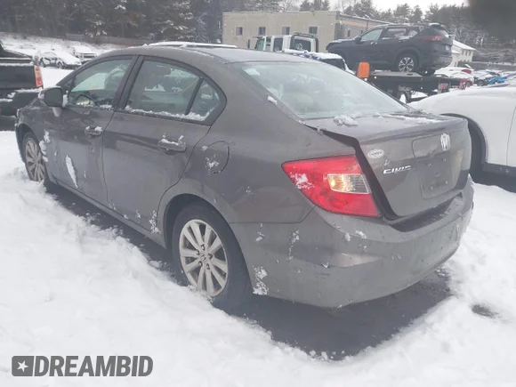 ✅ 2012 Honda Civic EX • VIN: 19XFB2F84CE001970 • Lot: 43990828. Listed on IAAI with 170,111 mi. Free auction sales archive from the USA and detailed vehicle history report at DreamBid. Image 3.
