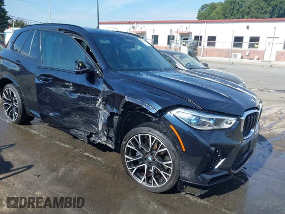 ✅ 2021 BMW X5 M • VIN: 5YMJU0C01M9E49090 • Lot: 43231982. Listed on IAAI with 30,337 mi. Free auction sales archive from the USA and detailed vehicle history report at DreamBid. Image 1.