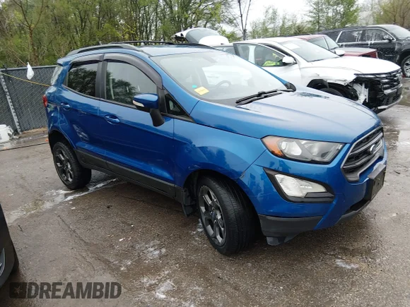 ✅ 2018 Ford EcoSport SES • VIN: MAJ6P1CL6JC183363 • Lot: 44783966. Wystawiony na IAAI z przebiegiem 93 830 mil. Bezpłatny archiwum sprzedaży aukcyjnych z USA i szczegółowy raport historii pojazdu na DreamBid. Zdjęcie 1.
