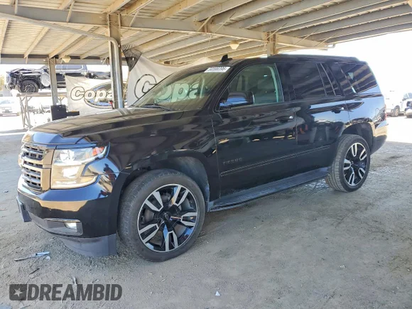 ✅ 2018 Chevrolet Tahoe Premier • VIN: 1GNSKCKJ0JR241023 • Lot: 56588396. Listed on Copart with 54,562 mi. Free auction sales archive from the USA and detailed vehicle history report at DreamBid. Image 1.
