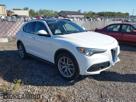 ✅ 2018 Alfa Romeo Stelvio Sport • VIN: ZASFAKPN4J7B99297 • Lot: 43205487. Listed on IAAI with 103,371 mi. Free auction sales archive from the USA and detailed vehicle history report at DreamBid. Image 1.
