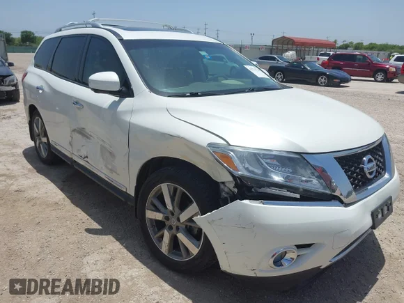 ✅ 2015 Nissan Pathfinder SV • VIN: 5N1AR2MN1FC713987 • Lot: 42725748. Listed on IAAI with 77,197 mi. Free auction sales archive from the USA and detailed vehicle history report at DreamBid. Image 1.