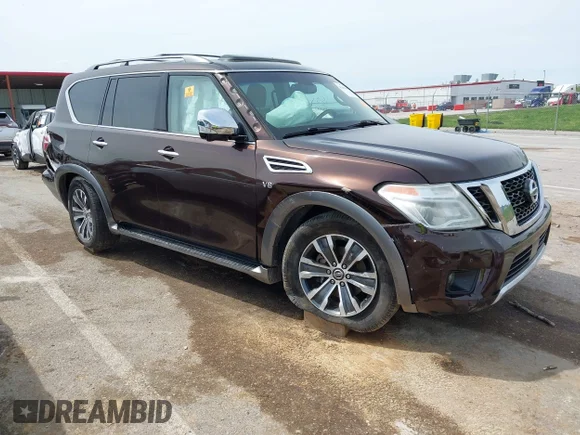 ✅ 2017 Nissan Armada Platinum • VIN: JN8AY2NDXH9007358 • Лот: 42090495. Опубликован ранее на IAAI с пробегом 92 891 миль. Бесплатный доступ к архиву аукционных продаж из США и подробный отчёт об истории автомобиля на DreamBid. Изображение 1.