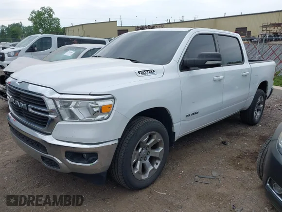 ✅ 2021 Ram 1500 Big Horn • VIN: 1C6SRFFT2MN771563 • Лот: 45299895. Опубліковано раніше на IAAI з пробігом 96 924 миль. Безкоштовний доступ до архіву аукціонних продажів зі США та докладний звіт про історію автомобіля на DreamBid. Зображення 2.