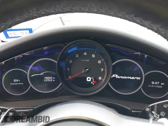 ✅ 2019 Porsche Panamera • VIN: WP0AA2A76KL100288 • Lot: 41741039. Wystawiony na IAAI z przebiegiem 76 834 mil. Bezpłatny archiwum sprzedaży aukcyjnych z USA i szczegółowy raport historii pojazdu na DreamBid. Zdjęcie 7.