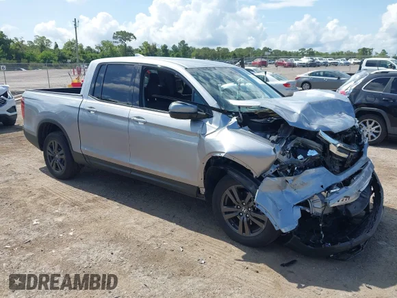 ✅ 2019 Honda Ridgeline Sport • VIN: 5FPYK3F18KB044015 • Lot: 45394975. Wystawiony na IAAI z przebiegiem 45 015 mil. Bezpłatny archiwum sprzedaży aukcyjnych z USA i szczegółowy raport historii pojazdu na DreamBid. Zdjęcie 1.