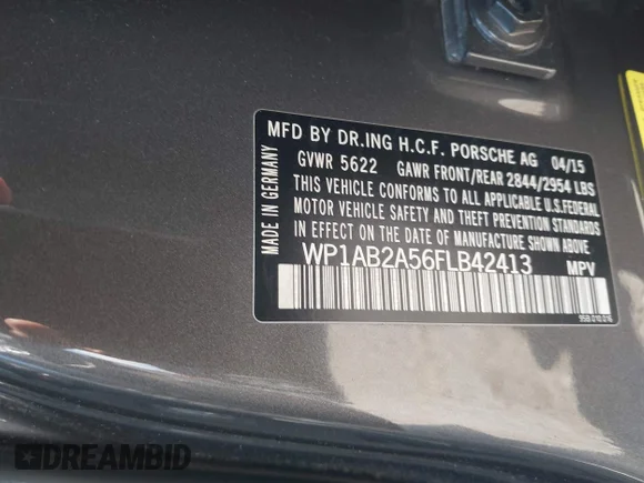 ✅ 2015 Porsche Macan S • VIN: WP1AB2A56FLB42413 • Лот: 42953987. Опубліковано раніше на IAAI з пробігом 147 311 миль. Безкоштовний доступ до архіву аукціонних продажів зі США та докладний звіт про історію автомобіля на DreamBid. Зображення 9.
