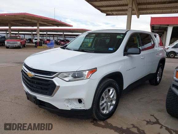 ✅ 2019 Chevrolet Traverse LS • VIN: 1GNERFKW7KJ118194 • Лот: 44384434. Опубликован ранее на IAAI с пробегом 168 479 миль. Бесплатный доступ к архиву аукционных продаж из США и подробный отчёт об истории автомобиля на DreamBid. Изображение 2.