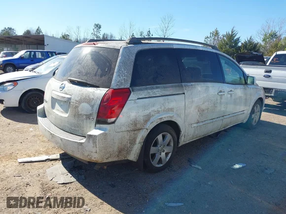 ✅ 2005 Nissan Quest SE • VIN: 5N1BV28U65N129959 • Lot: 41696308. Wystawiony na IAAI z przebiegiem 157 564 mil. Bezpłatny archiwum sprzedaży aukcyjnych z USA i szczegółowy raport historii pojazdu na DreamBid. Zdjęcie 4.