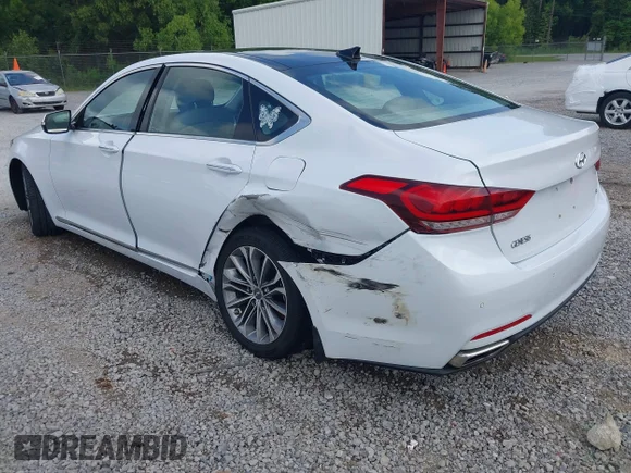 ✅ 2015 Hyundai Genesis 3.8L • VIN: KMHGN4JE0FU042361 • Lot: 44986276. Listed on IAAI with 45,631 mi. Free auction sales archive from the USA and detailed vehicle history report at DreamBid. Image 3.