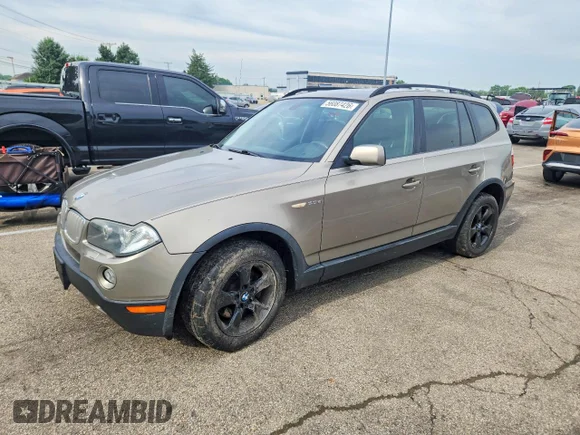 ✅ 2008 BMW X3 3.0si • VIN: WBXPC93448WJ21537 • Lot: 56087426. Listed on Copart with 143,225 mi. Free auction sales archive from the USA and detailed vehicle history report at DreamBid. Image 1.