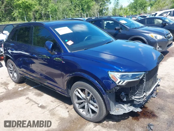 ✅ 2021 Audi Q3 S line Premium Plus • VIN: WA1EECF30M1049378 • Lot: 44979121. Listed on IAAI with 49,455 mi. Free auction sales archive from the USA and detailed vehicle history report at DreamBid. Image 1.