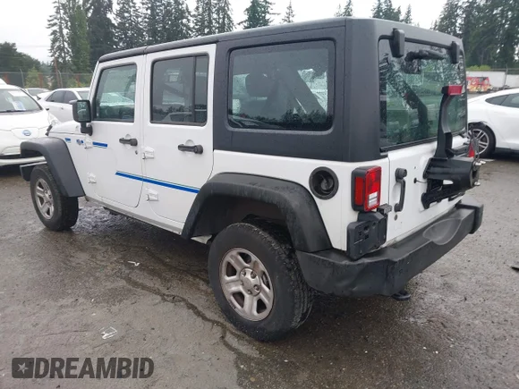 ✅ 2015 Jeep Wrangler Unlimited Sport RHD • VIN: 1C4BJWKG4FL630145 • Lot: 45652545. Wystawiony na IAAI z przebiegiem 90 927 mil. Bezpłatny archiwum sprzedaży aukcyjnych z USA i szczegółowy raport historii pojazdu na DreamBid. Zdjęcie 3.