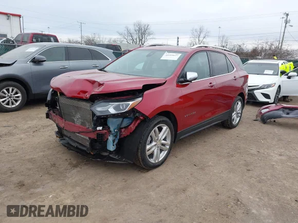 ✅ 2019 Chevrolet Equinox Premier • VIN: 3GNAXYEX2KS636684 • Lot: 44204627. Wystawiony na IAAI z przebiegiem 18 902 mil. Bezpłatny archiwum sprzedaży aukcyjnych z USA i szczegółowy raport historii pojazdu na DreamBid. Zdjęcie 2.