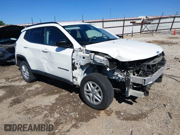 ✅ 2018 Jeep Compass Sport • VIN: 3C4NJDAB5JT246119 • Lot: 45051297. Wystawiony na IAAI z przebiegiem 111 093 mil. Bezpłatny archiwum sprzedaży aukcyjnych z USA i szczegółowy raport historii pojazdu na DreamBid. Zdjęcie 1.