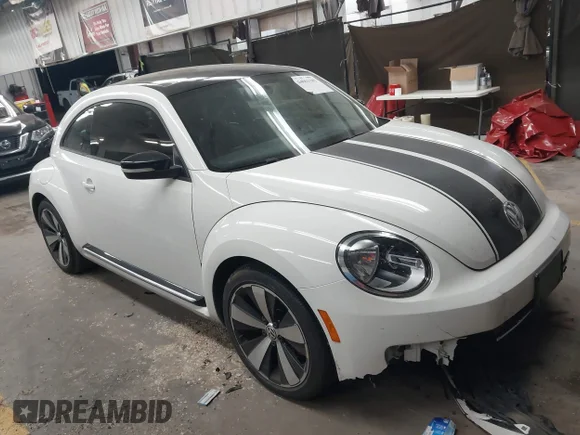 ✅ 2012 Volkswagen Beetle Turbo • VIN: 3VWVA7AT0CM626747 • Lot: 44063185. Listed on IAAI with 28,493 mi. Free auction sales archive from the USA and detailed vehicle history report at DreamBid. Image 1.