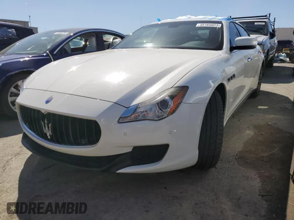 ✅ 2016 Maserati Quattroporte S • VIN: ZAM56RPA8G1184319 • Lot: 45165023. Wystawiony na Copart z przebiegiem 46 293 mil. Bezpłatny archiwum sprzedaży aukcyjnych z USA i szczegółowy raport historii pojazdu na DreamBid. Zdjęcie 1.