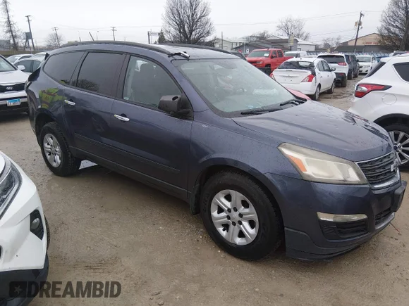 ✅ 2013 Chevrolet Traverse LS • VIN: 1GNKRFED7DJ259511 • Lot: 44762130. Wystawiony na IAAI z przebiegiem 171 148 mil. Bezpłatny archiwum sprzedaży aukcyjnych z USA i szczegółowy raport historii pojazdu na DreamBid. Zdjęcie 1.